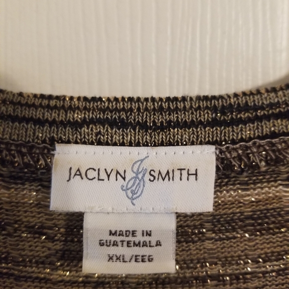 Glitter Gold Threaded Jaclyn Smith Blouse - Picture 3 of 5